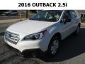 Crystal White Pearl 2016 Subaru Outback 2.5i