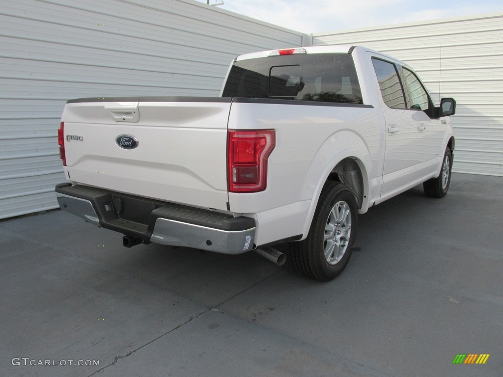 2016 F150 Lariat SuperCrew - White Platinum / Black photo #4