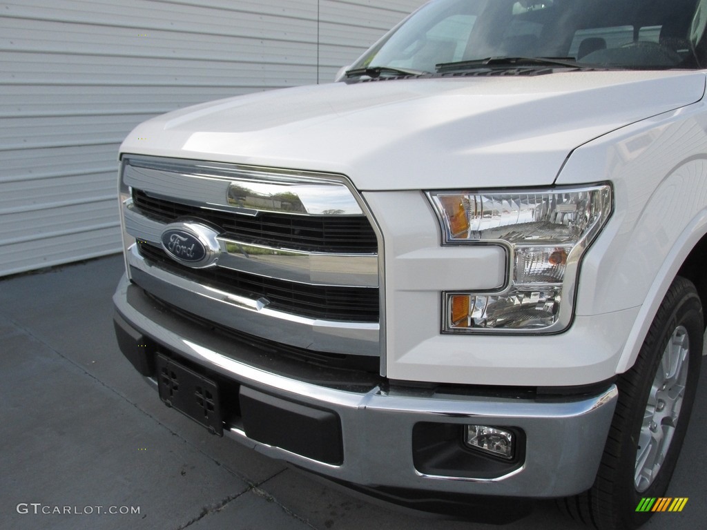 2016 F150 Lariat SuperCrew - White Platinum / Black photo #10