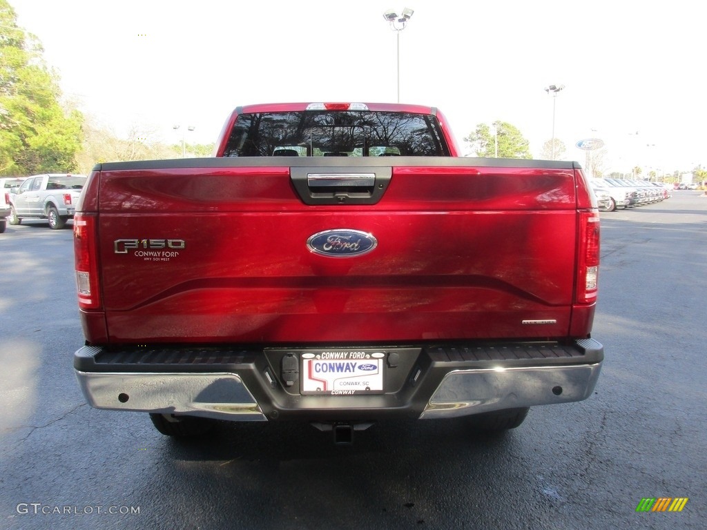 2016 F150 XLT SuperCrew 4x4 - Ruby Red / Medium Earth Gray photo #5