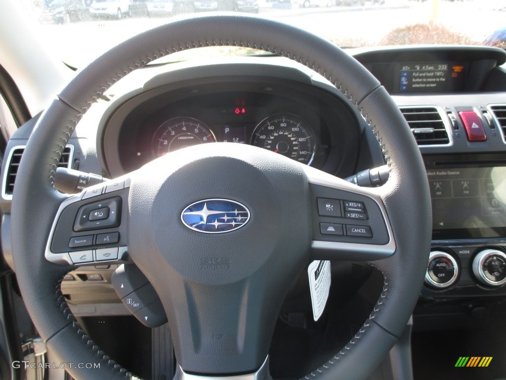 2016 Subaru Forester 2.5i Touring Black Steering Wheel Photo #111347652