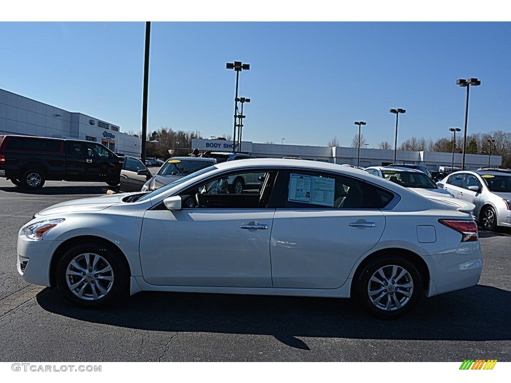 2014 Altima 2.5 S - Pearl White / Charcoal photo #6