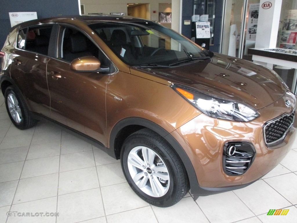 2017 Sportage LX AWD - Burnished Copper / Black photo #3