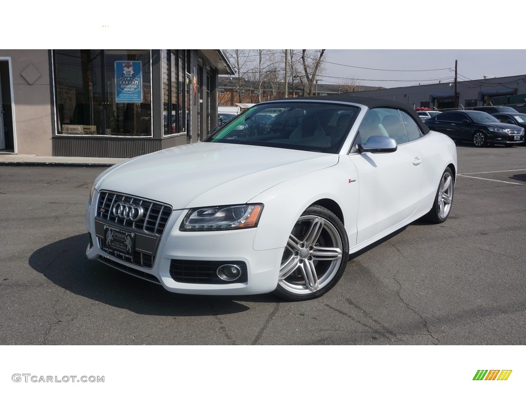 2012 S5 3.0 TFSI quattro Cabriolet - Glacier White Metallic / Black/Silver photo #1
