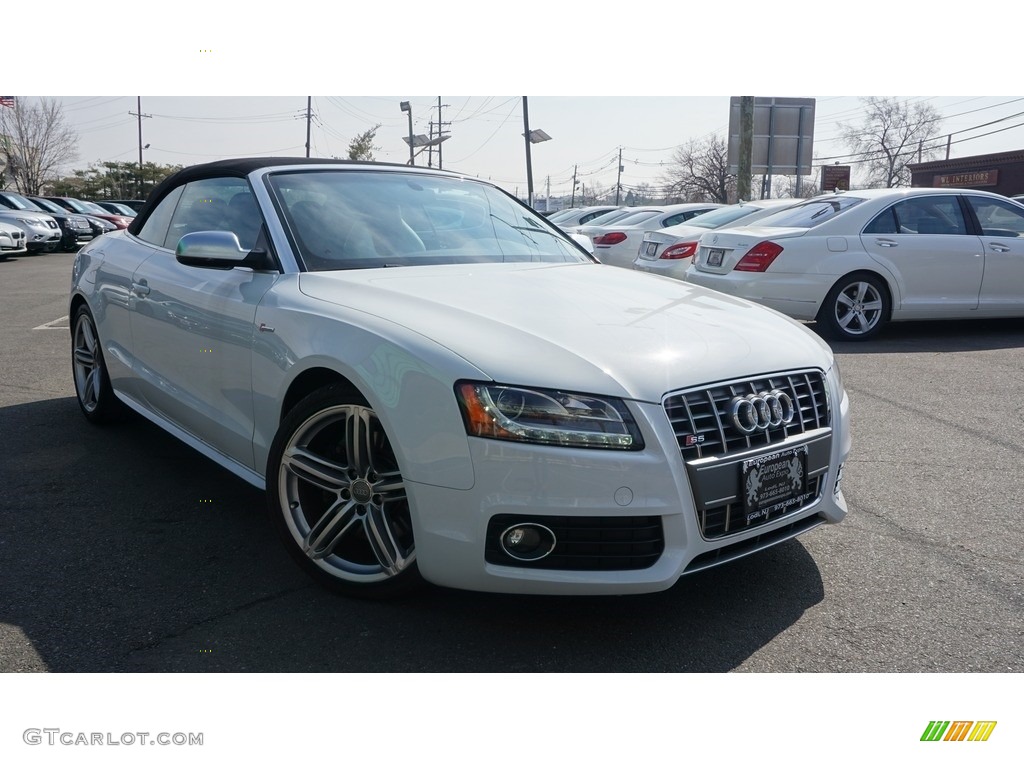 2012 S5 3.0 TFSI quattro Cabriolet - Glacier White Metallic / Black/Silver photo #2