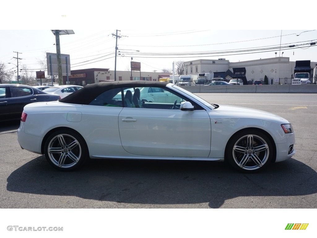 2012 S5 3.0 TFSI quattro Cabriolet - Glacier White Metallic / Black/Silver photo #5