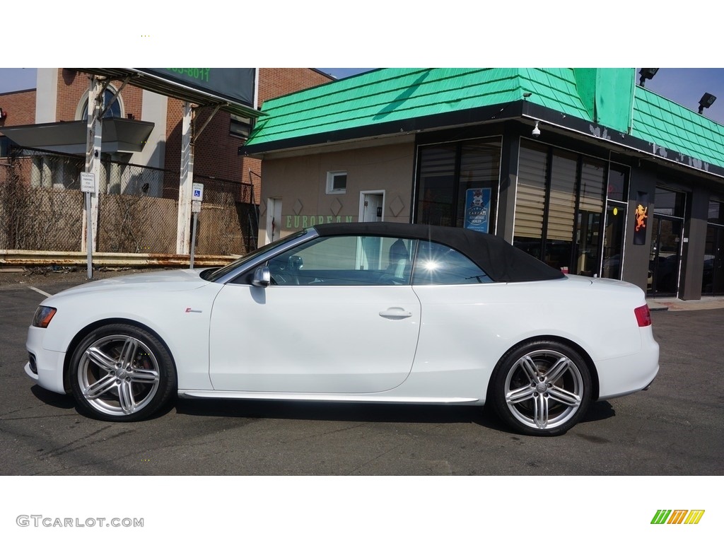 2012 S5 3.0 TFSI quattro Cabriolet - Glacier White Metallic / Black/Silver photo #6