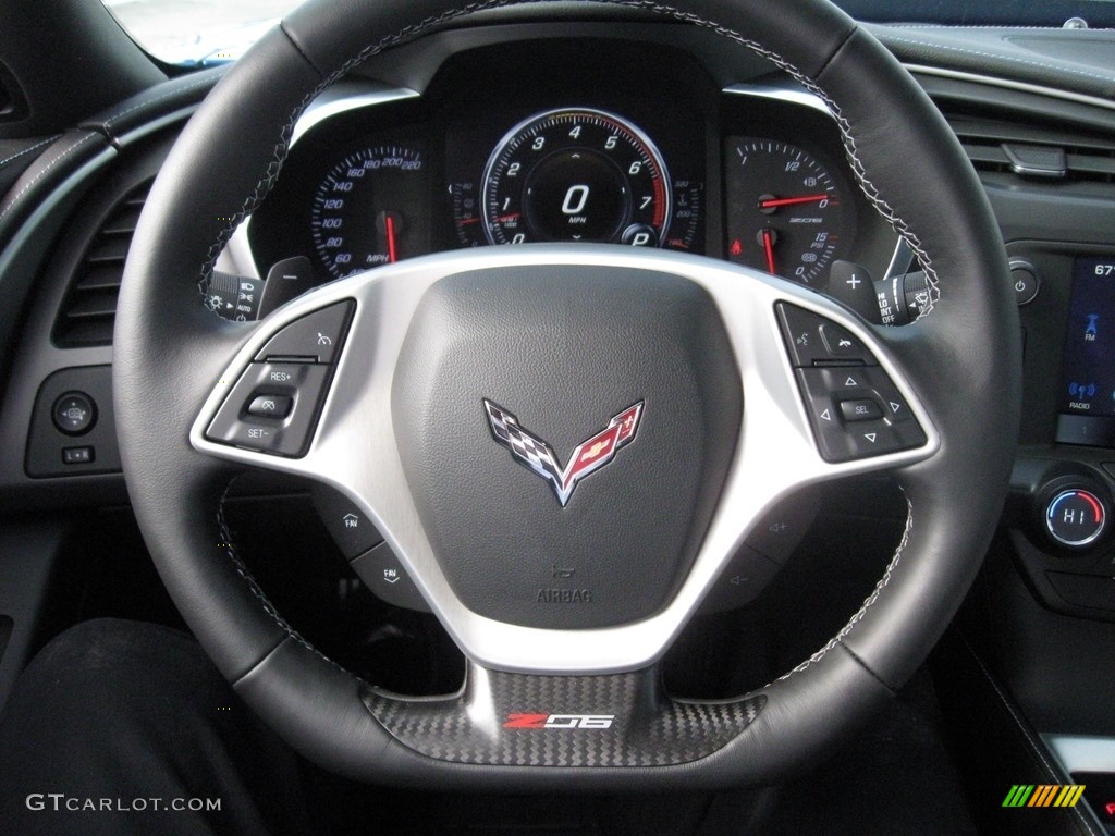 2016 Chevrolet Corvette Z06 Coupe Gray Steering Wheel Photo #111354922