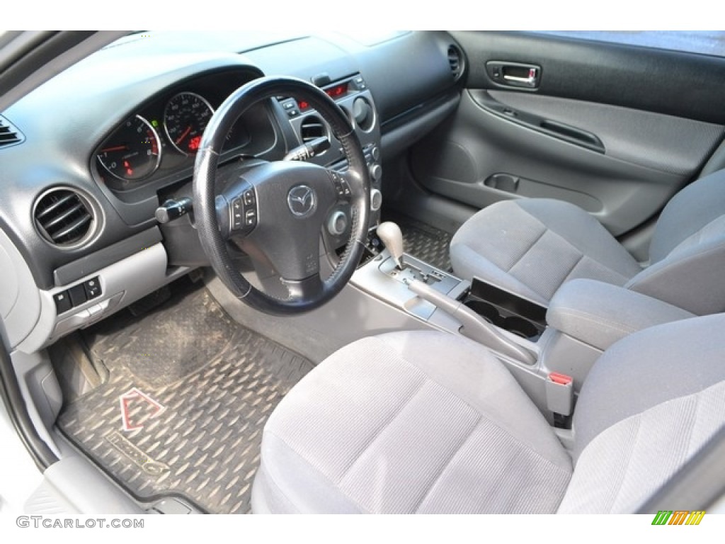 2004 MAZDA6 s Sedan - Glacier Silver Metallic / Gray photo #7