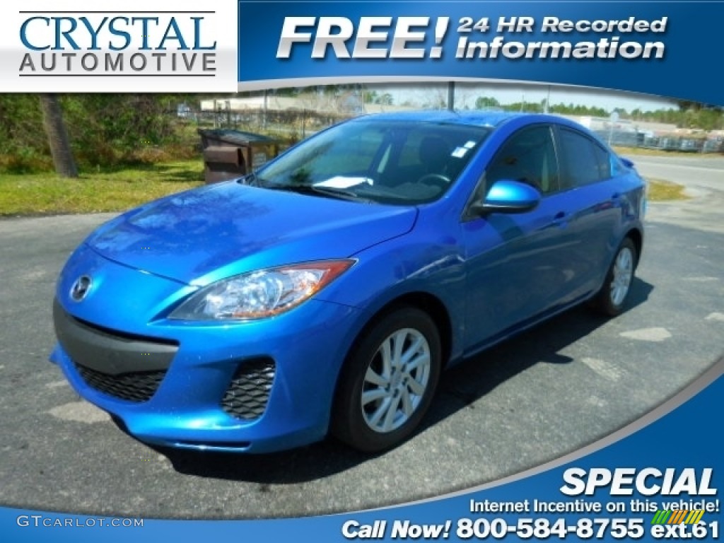 2012 MAZDA3 i Touring 4 Door - Sky Blue Mica / Black photo #1
