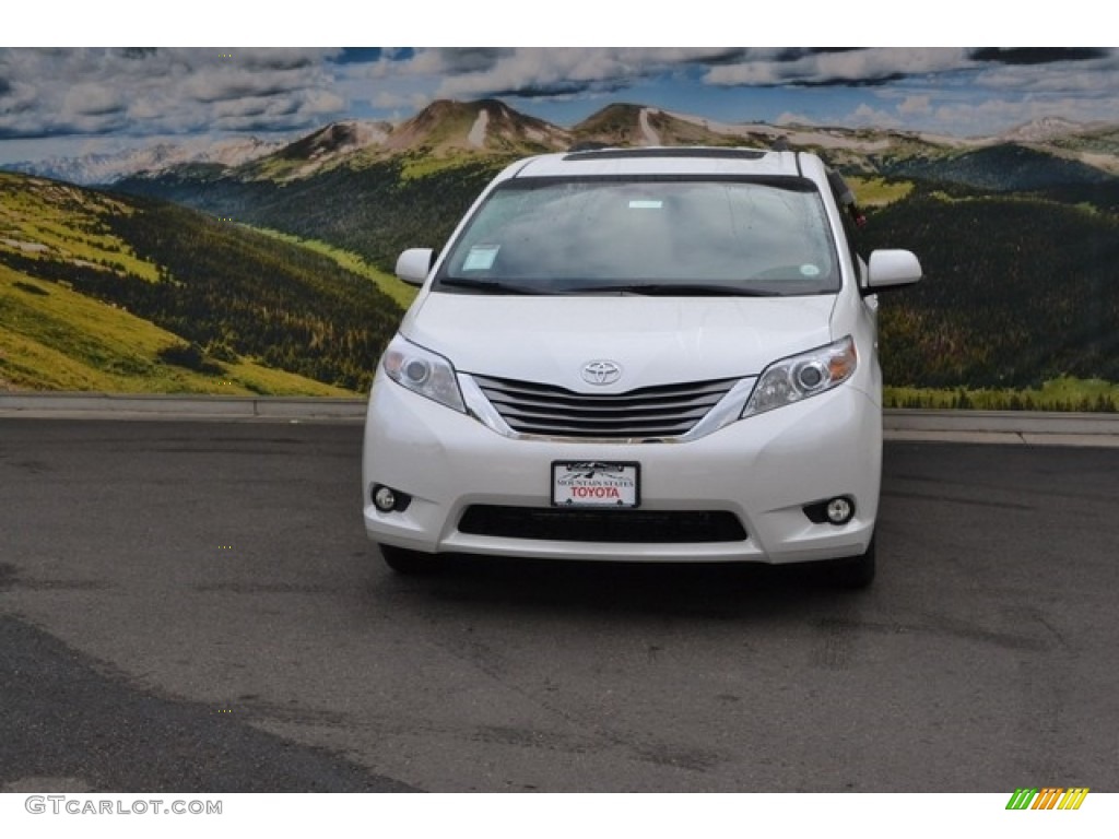 2016 Sienna XLE AWD - Blizzard Pearl / Ash photo #2