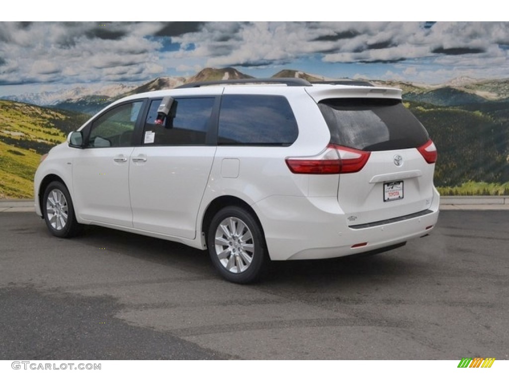 2016 Sienna XLE AWD - Blizzard Pearl / Ash photo #3