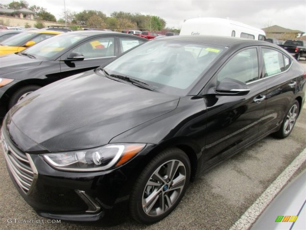 2017 Elantra Limited - Black / Gray photo #2