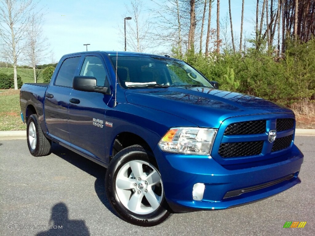 Blue Streak Pearl 2016 Ram 1500 Tradesman Crew Cab 4x4 Exterior Photo #111362629