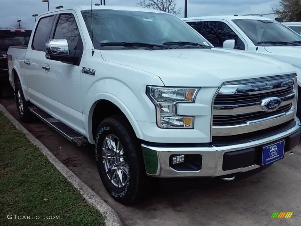 2016 F150 Lariat SuperCrew 4x4 - Oxford White / Black photo #1