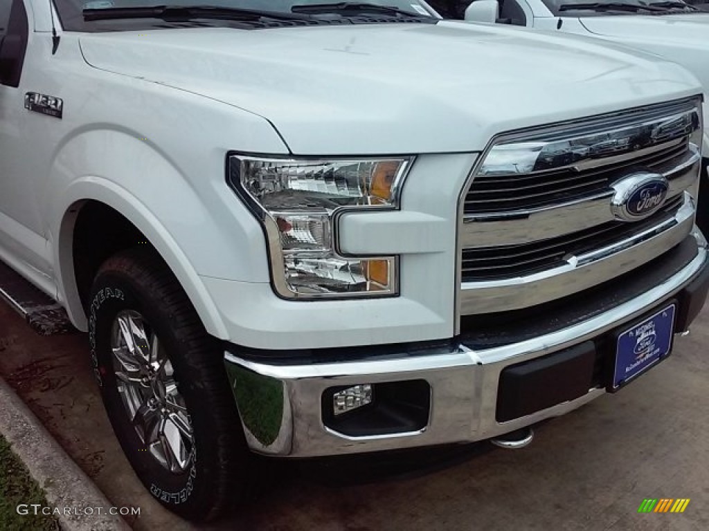 2016 F150 Lariat SuperCrew 4x4 - Oxford White / Black photo #3