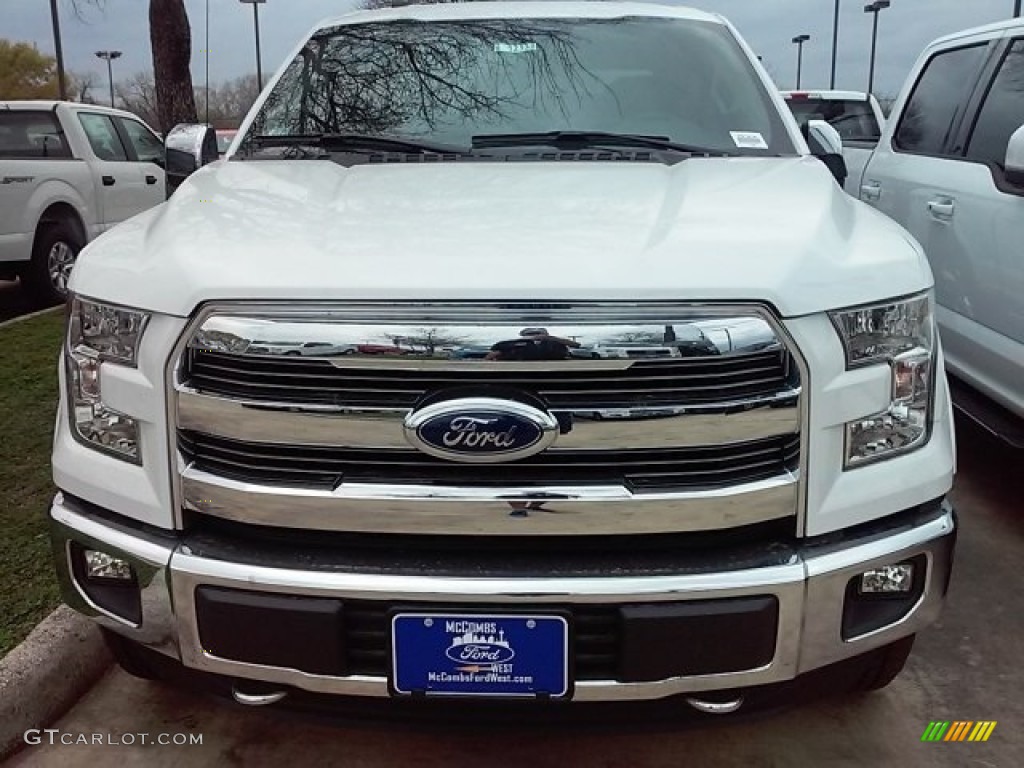 2016 F150 Lariat SuperCrew 4x4 - Oxford White / Black photo #7