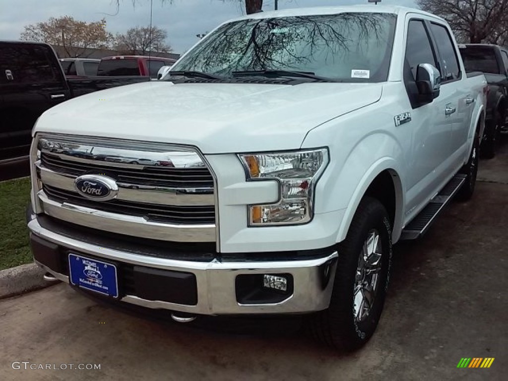 2016 F150 Lariat SuperCrew 4x4 - Oxford White / Black photo #8