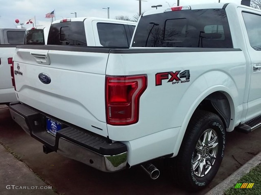 2016 F150 Lariat SuperCrew 4x4 - Oxford White / Black photo #13