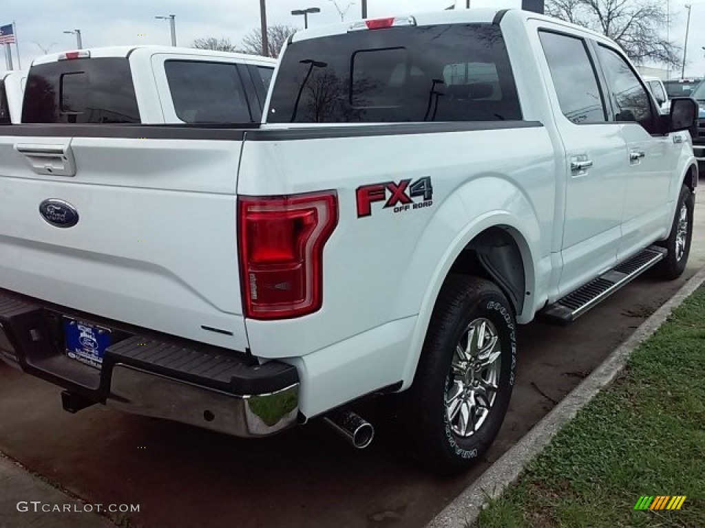 2016 F150 Lariat SuperCrew 4x4 - Oxford White / Black photo #14