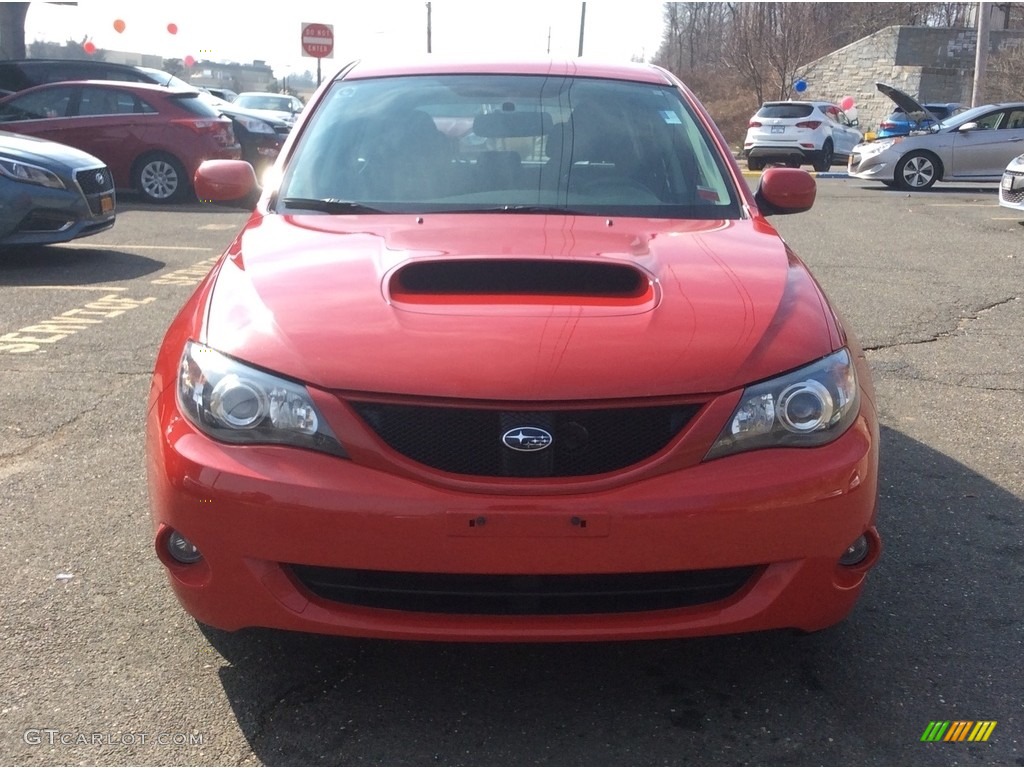 2008 Impreza WRX Wagon - Lightning Red / Carbon Black photo #2