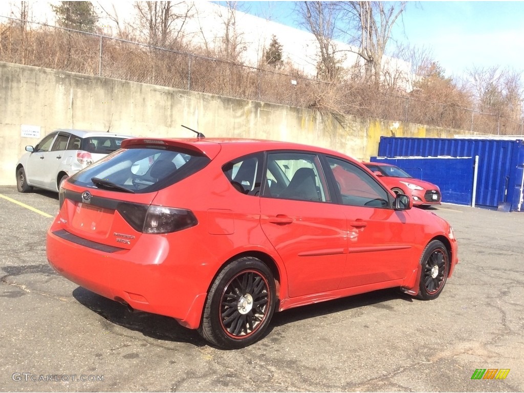 2008 Impreza WRX Wagon - Lightning Red / Carbon Black photo #4
