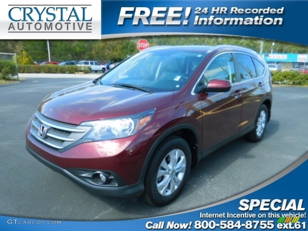 2014 CR-V EX-L - Basque Red Pearl II / Gray photo #1