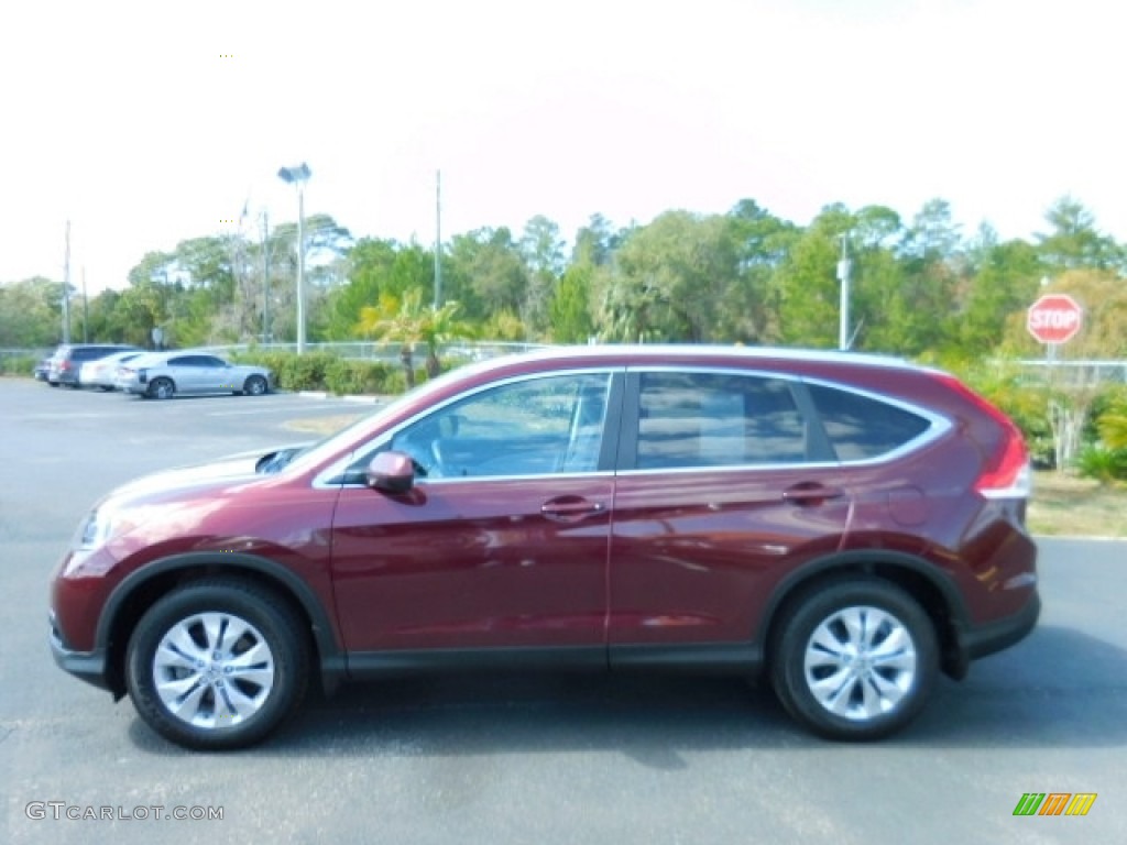 2014 CR-V EX-L - Basque Red Pearl II / Gray photo #2