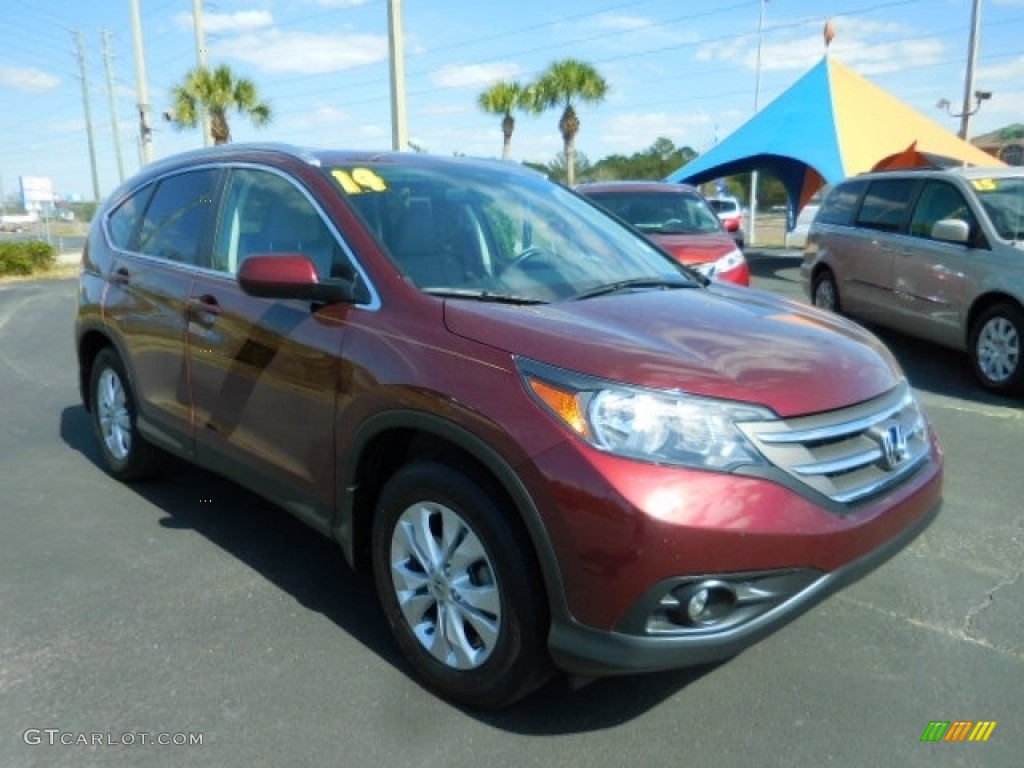 2014 CR-V EX-L - Basque Red Pearl II / Gray photo #11