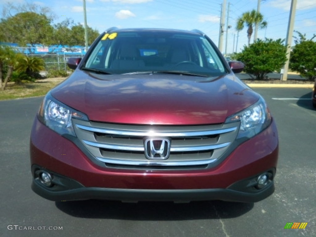 2014 CR-V EX-L - Basque Red Pearl II / Gray photo #14