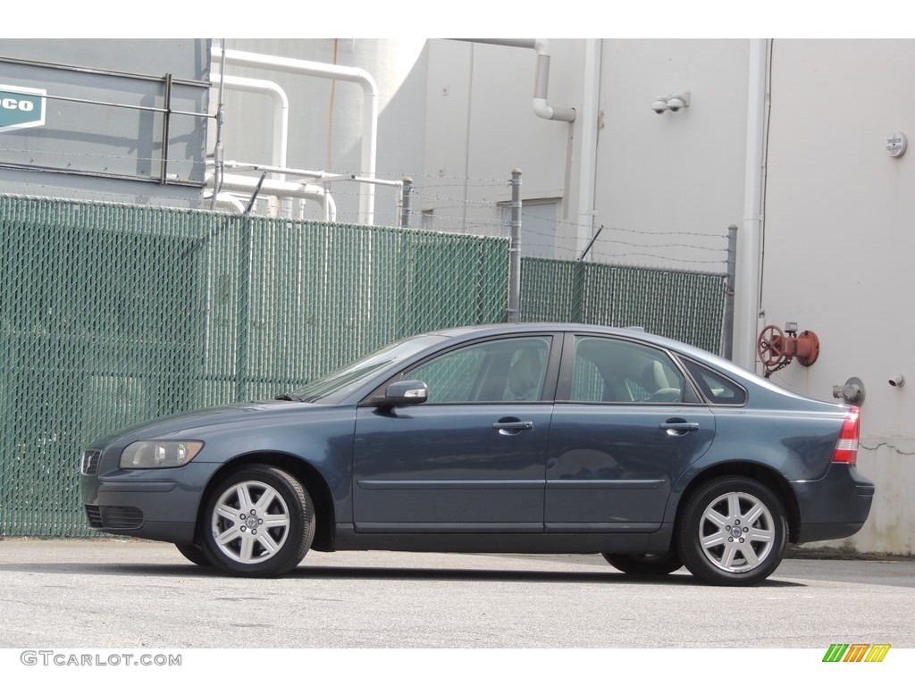 2007 S40 2.4i - Barents Blue Metallic / Off-Black photo #2