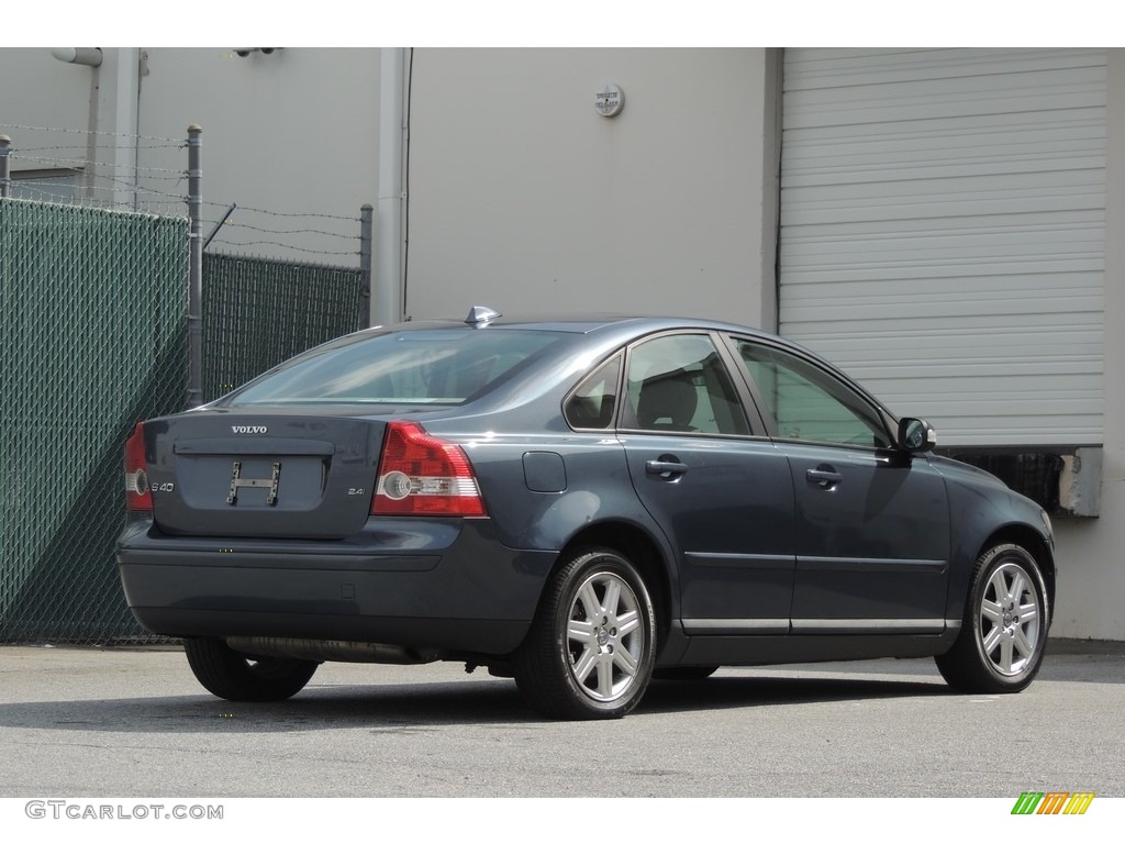 2007 S40 2.4i - Barents Blue Metallic / Off-Black photo #7