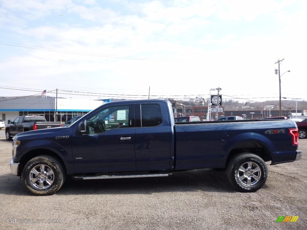 2016 F150 XLT SuperCab 4x4 - Blue Jeans / Medium Earth Gray photo #6