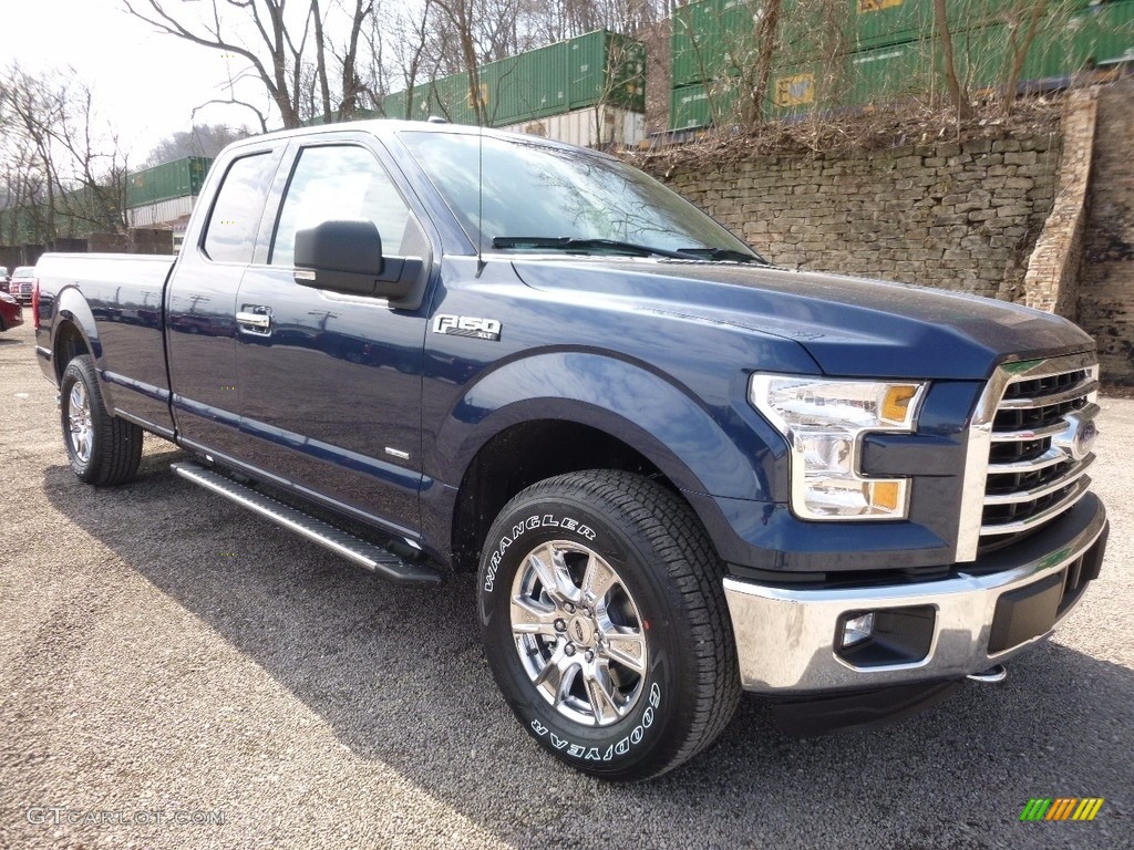 2016 F150 XLT SuperCab 4x4 - Blue Jeans / Medium Earth Gray photo #9