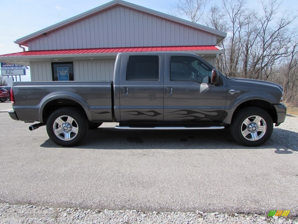 2006 F250 Super Duty Harley Davidson Crew Cab 4x4 - Dark Shadow Gray Metallic / Black photo #2