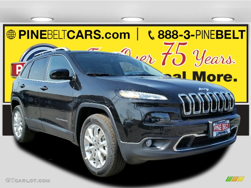 2016 Cherokee Limited 4x4 - Brilliant Black Crystal Pearl / Black photo #1