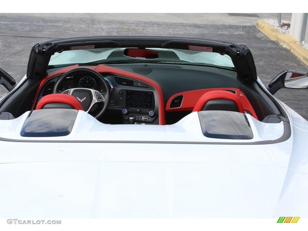 2015 Corvette Stingray Convertible Z51 - Arctic White / Adrenaline Red photo #12