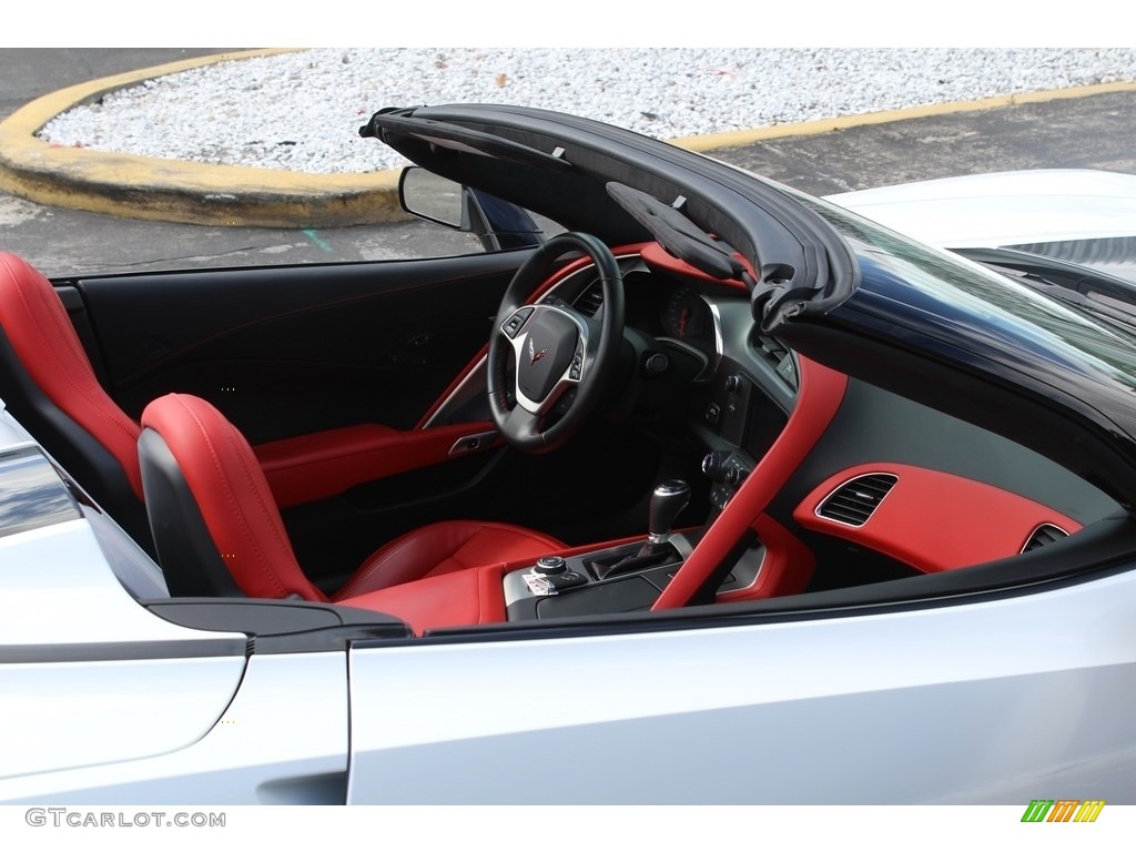 2015 Corvette Stingray Convertible Z51 - Arctic White / Adrenaline Red photo #15