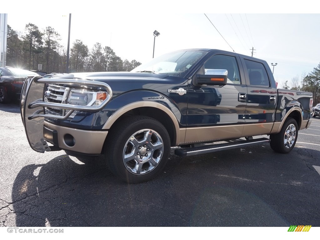 2013 F150 King Ranch SuperCrew - Blue Jeans Metallic / Platinum Unique Pecan Leather photo #3