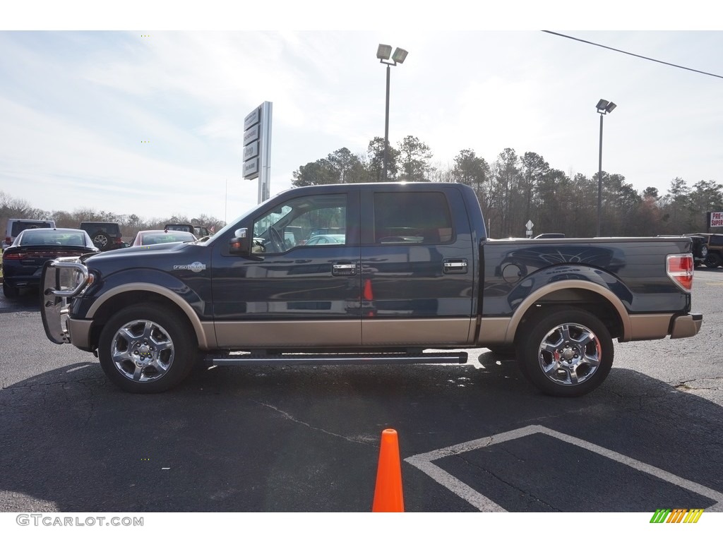 2013 F150 King Ranch SuperCrew - Blue Jeans Metallic / Platinum Unique Pecan Leather photo #4