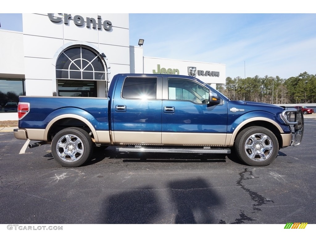 2013 F150 King Ranch SuperCrew - Blue Jeans Metallic / Platinum Unique Pecan Leather photo #8