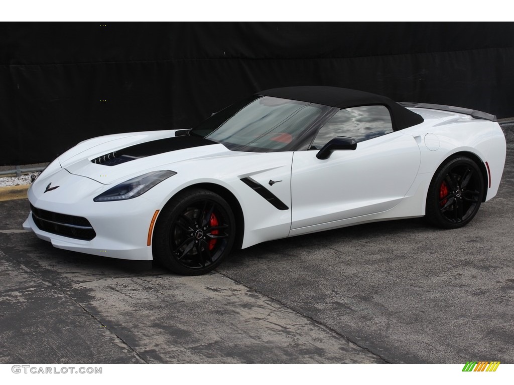 2015 Corvette Stingray Convertible Z51 - Arctic White / Adrenaline Red photo #40