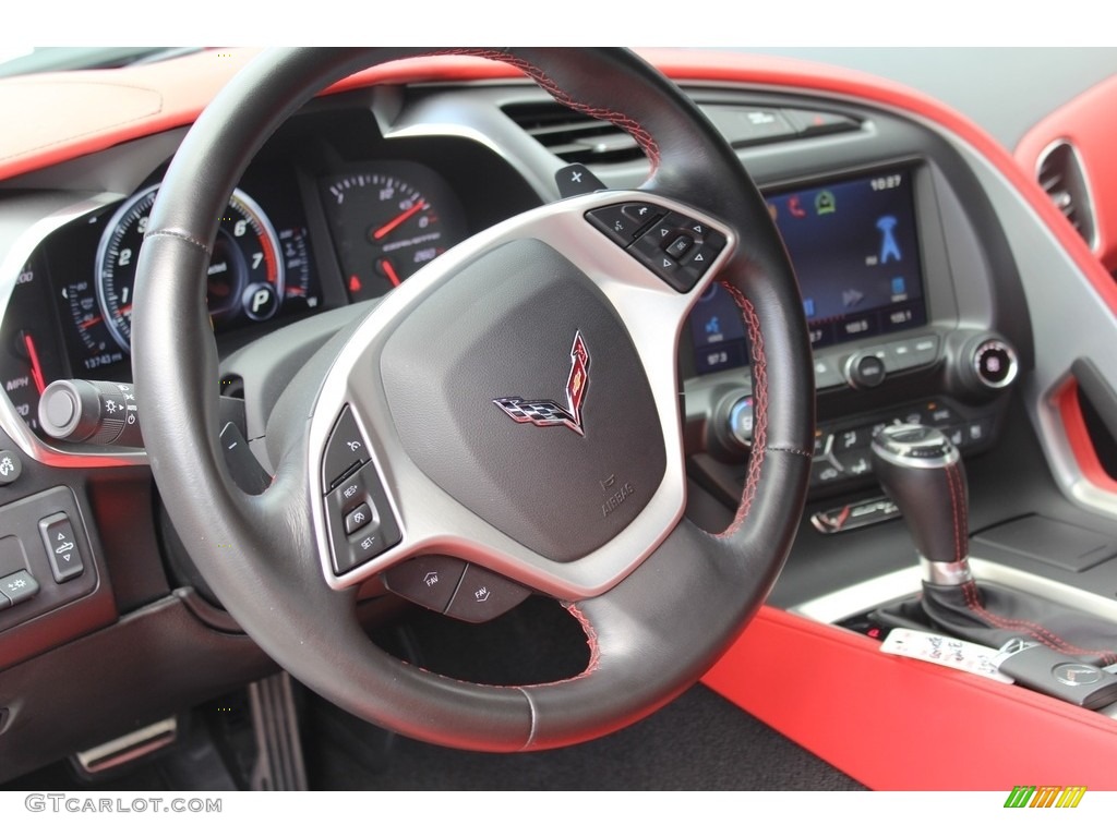 2015 Corvette Stingray Convertible Z51 - Arctic White / Adrenaline Red photo #51