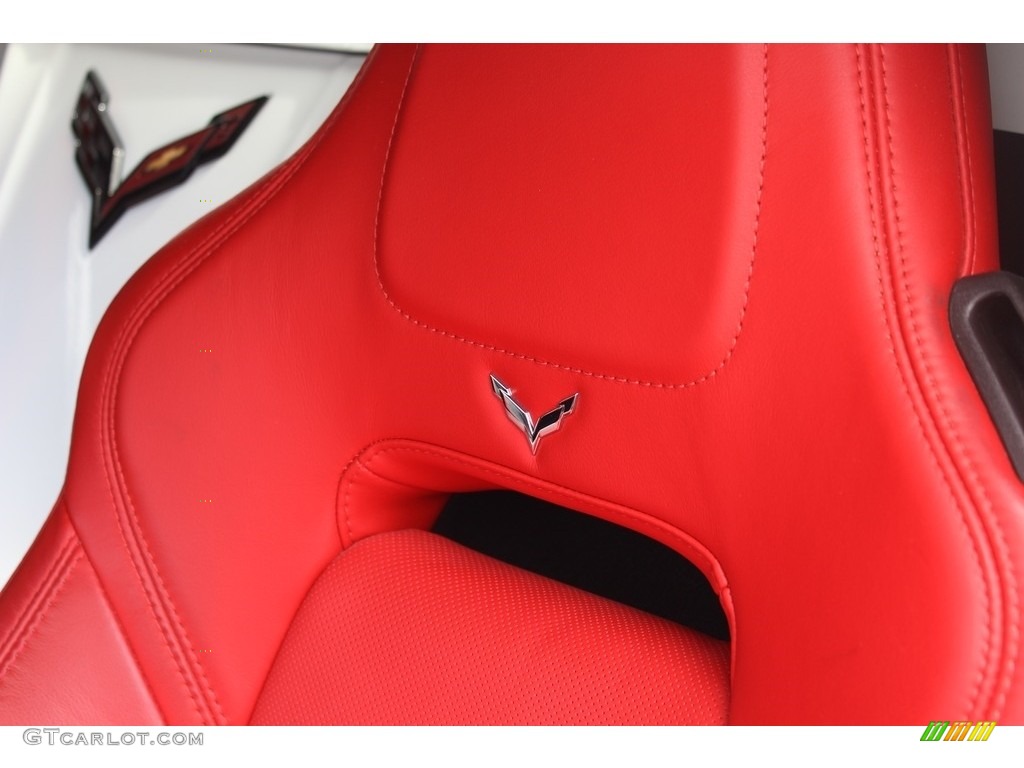 2015 Corvette Stingray Convertible Z51 - Arctic White / Adrenaline Red photo #59