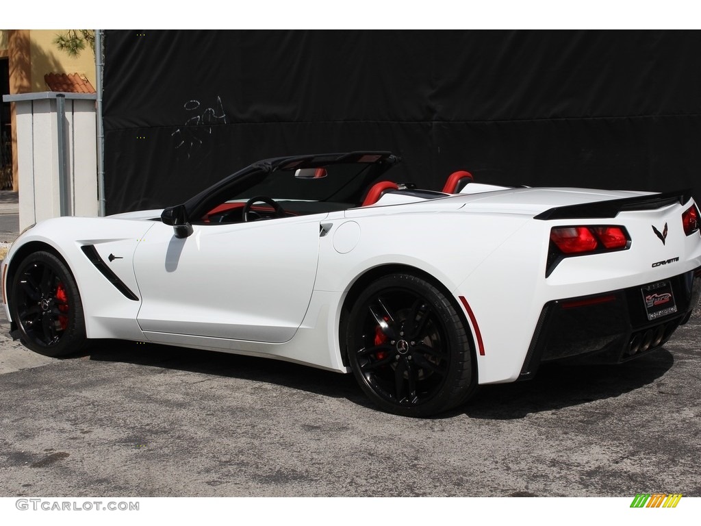 2015 Corvette Stingray Convertible Z51 - Arctic White / Adrenaline Red photo #66