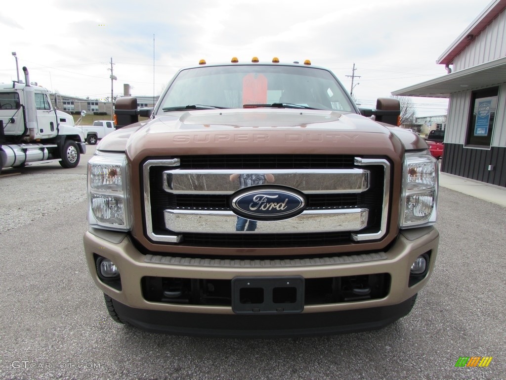 2011 F350 Super Duty King Ranch Crew Cab 4x4 - Golden Bronze Metallic / Adobe photo #3