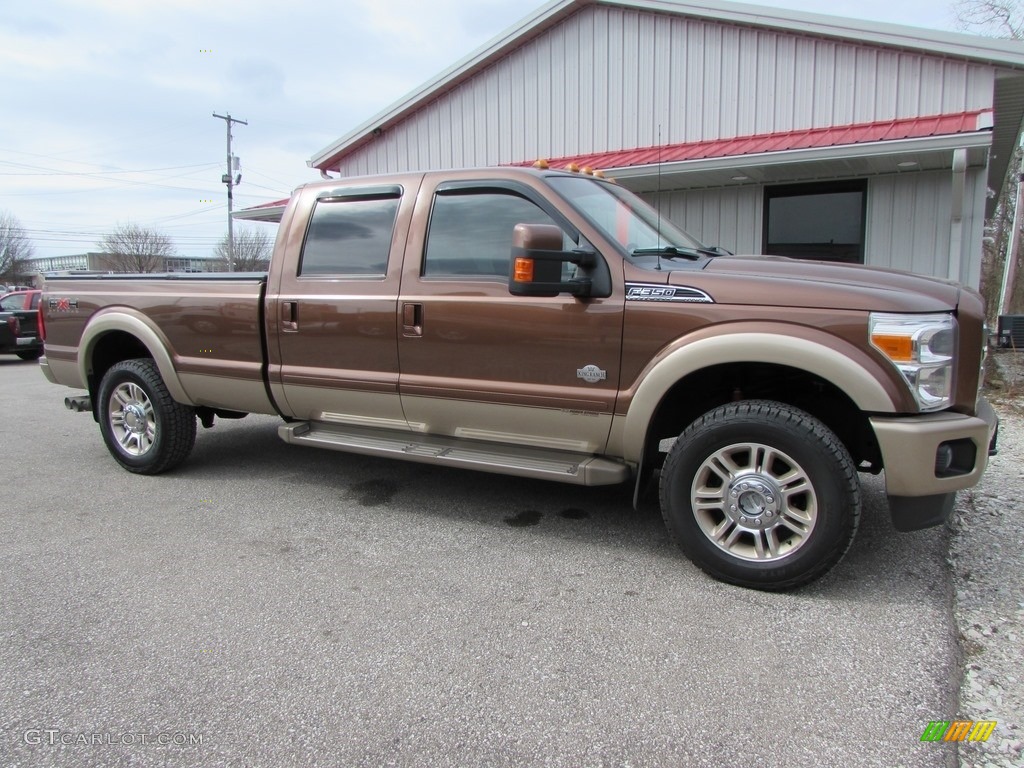 2011 F350 Super Duty King Ranch Crew Cab 4x4 - Golden Bronze Metallic / Adobe photo #7