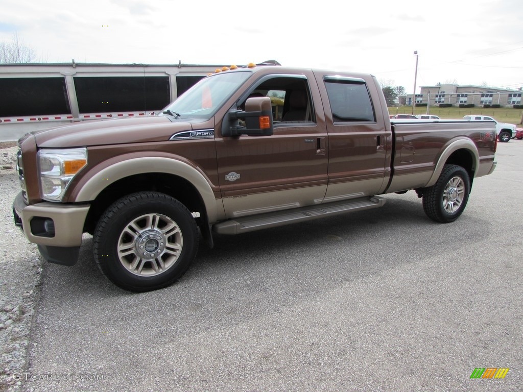 2011 F350 Super Duty King Ranch Crew Cab 4x4 - Golden Bronze Metallic / Adobe photo #8