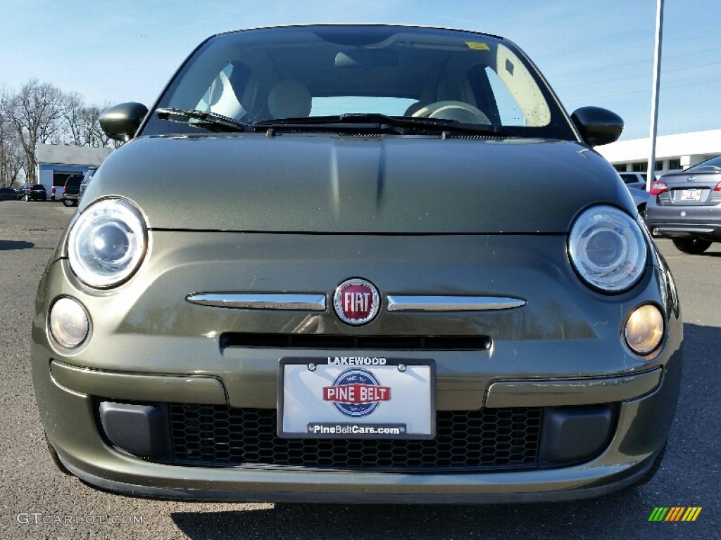 2013 500 c cabrio Pop - Verde Oliva (Olive Green) / Marrone/Avorio (Brown/Ivory) photo #2