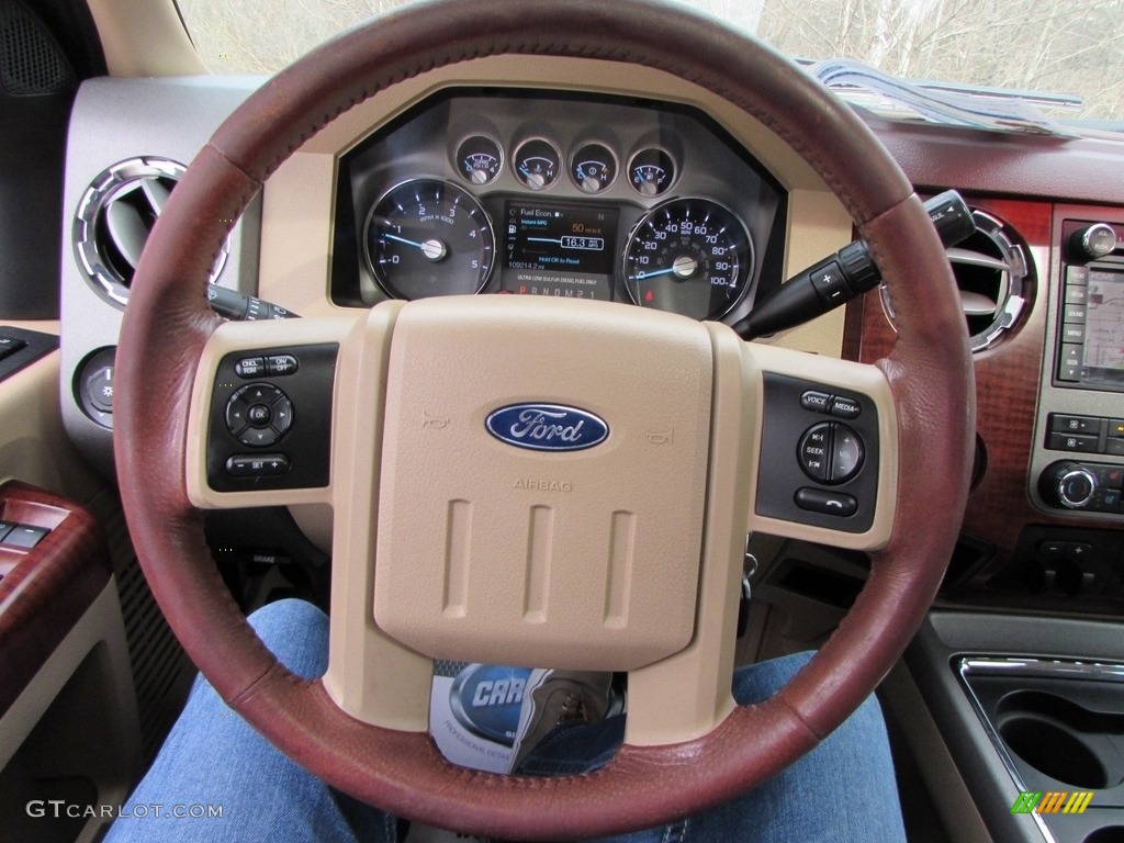 2011 F350 Super Duty King Ranch Crew Cab 4x4 - Golden Bronze Metallic / Adobe photo #37